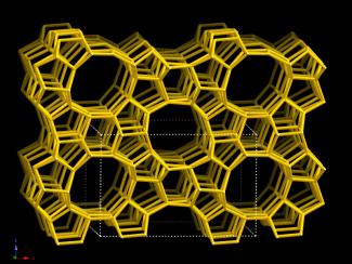 Схематическое изображение структуры цеолита (источник: Database of Zeolite Structures)