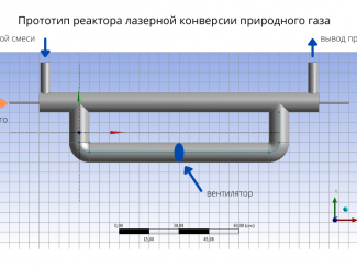 Прототип реактора лазерной конверсии природного газа